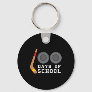 Chaveiro Hockey Puck Stick 100 Dias De Professora Boy