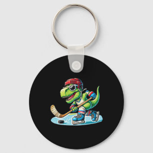 Chaveiro Hockeysaurus Dinossauro Hóquei No Gelo Trex Menino
