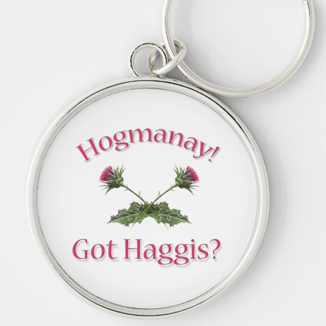 Chaveiro Hogmanay! Tem Haggis? (Frente)