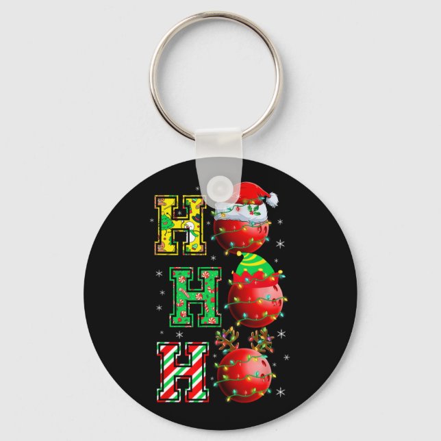 Chaveiro Hohoho Papais noeis Elf Reindeer Boliche Cylas E C (Frente)