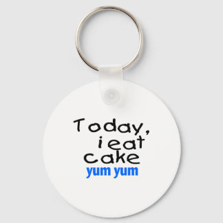 Chaveiro Hoje Eu Comi Yum (azul) Bolo