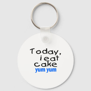 Chaveiro Hoje eu como o bolo Yum Yum (o azul)