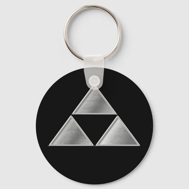 Chaveiro Hojo Clan Kamon Silver Chrome (Frente)