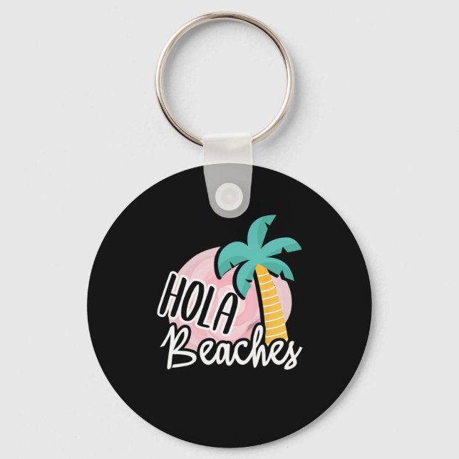 Chaveiro Hola Beaches Palm Tree Beach Summer Vact (Frente)
