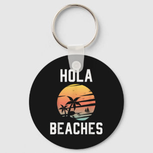 Chaveiro Hola Beaches Palm Tree Sunset Engraçado Férias na