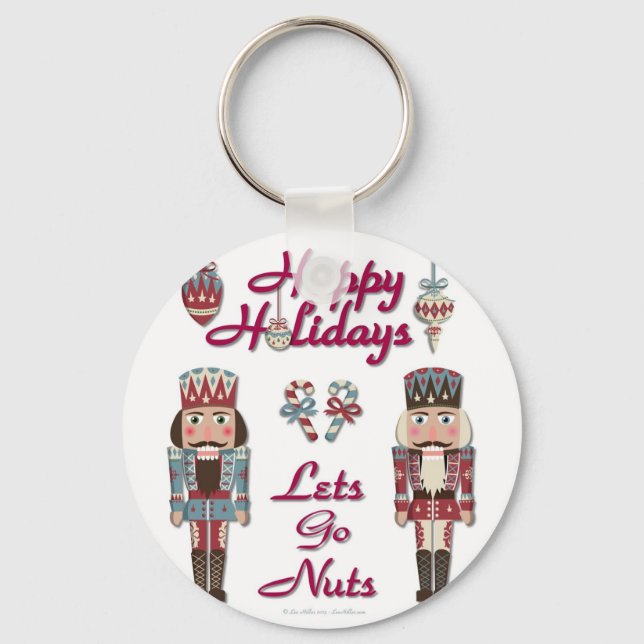 Chaveiro Holiday Nutcracker deixa Loucos irem (Frente)