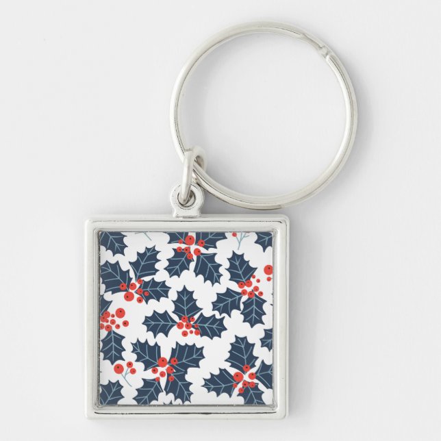 Chaveiro Holly berry em branco (Frente)