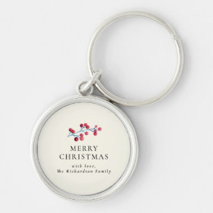 Chaveiro Holly Cherry Felry Família Personalizada de Natal
