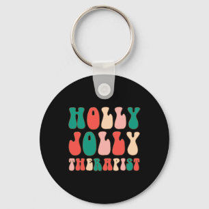Chaveiro Holly Xmas Jolly Therapist Retro Groovy Natal