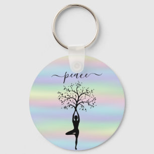 Chaveiro Holográfico Moderno, Yoga da Paz