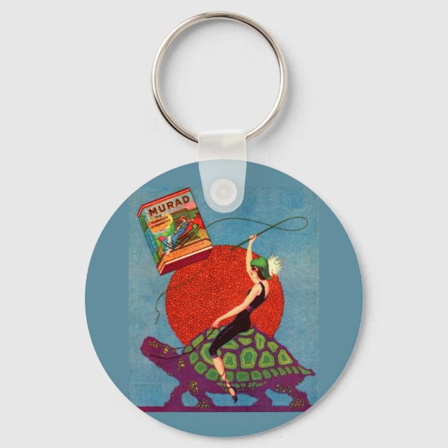 Chaveiro Homad Cigarro senhora cavalgando tartaruga gigante (Frente)