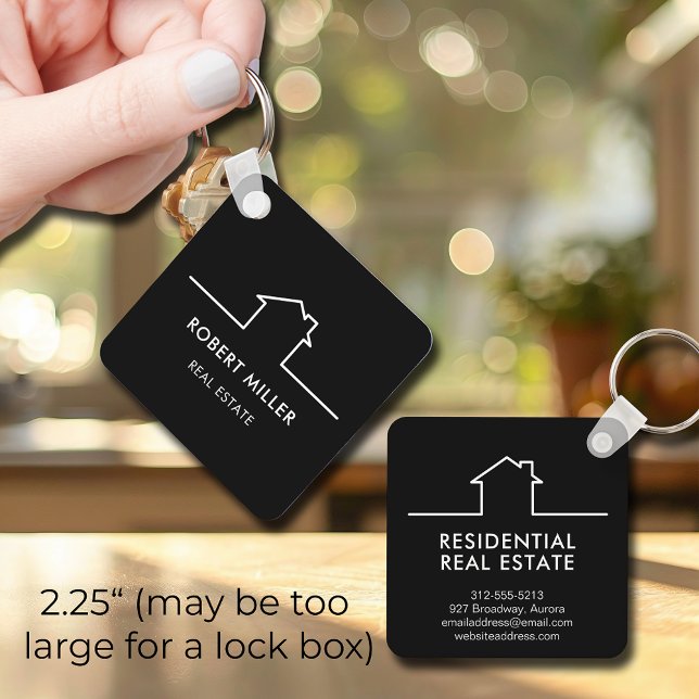 Chaveiro Home Real Estate Realtor Promotional (2.25" Home Real Estate Realtor Promotional Keychain (may be too large for a lock box))