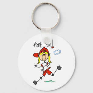 Chaveiro Home Run Girls Softball T-shirts e presentes