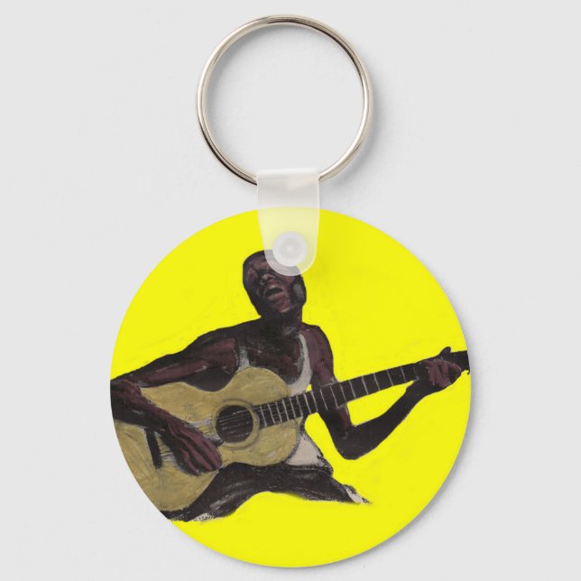Chaveiro homem azul cantando o blues (Frente)