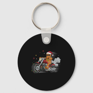 Chaveiro Homem de Biscoito de Natal Engraçado de Motoqueiro