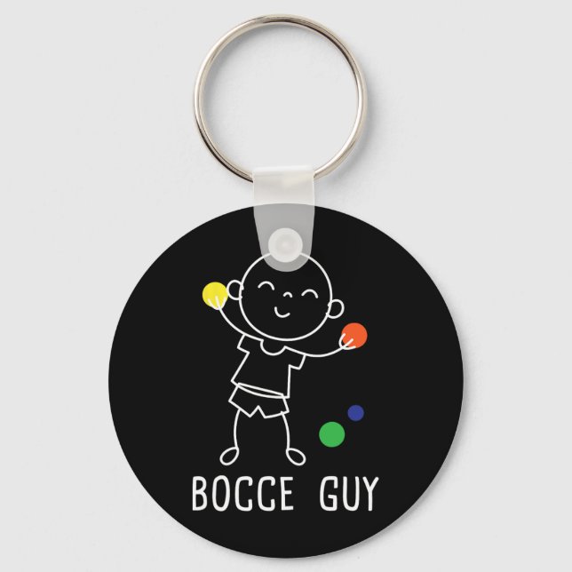 Chaveiro Homem do Bocce - Entusiasta do Jogo de Boliche de  (Frente)