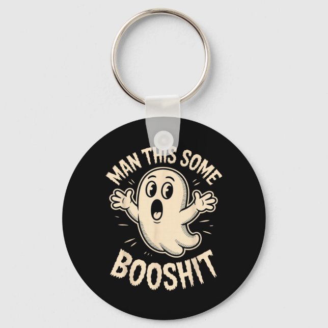 Chaveiro Homem Fantasma Isso É Algum Boo Sarcástico Engraça (Frente)