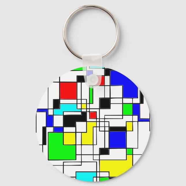 Chaveiro Homenagem Aleatória A Mondrian (Frente)