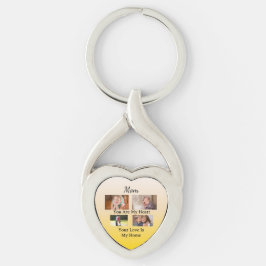 Chaveiro Homenagem de Coração – Lembrança Centrada na Mamãe
