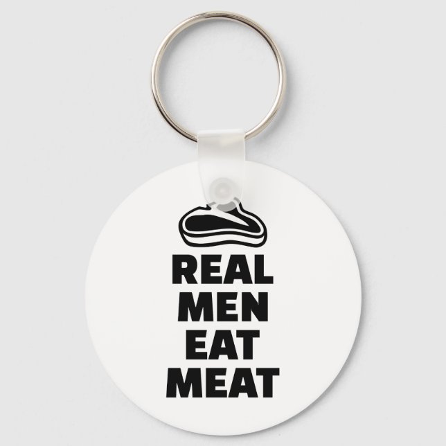 Chaveiro Homens de verdade comem carne (Frente)