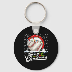 Chaveiro Homens do Natal Baseball Ball Santa Hat Xmas Boys