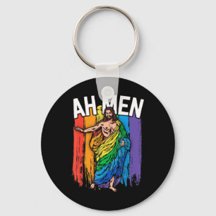 Chaveiro Homens Gay Jesus Camisa LGBTQ Camisas Engraçadas O