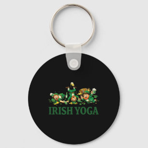 Chaveiro Homens Irlandeses Yoga Engraçado Time de Bebida Ir