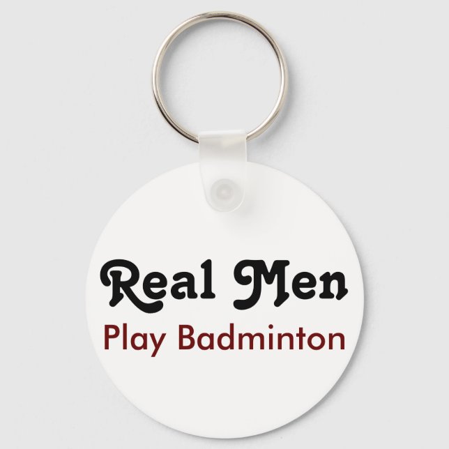 Chaveiro Homens Reais Jogam Badminton (Frente)