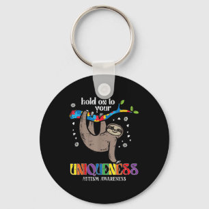 Chaveiro Homens Sloth Autism Sensibilizam-Se Com Uniquidade