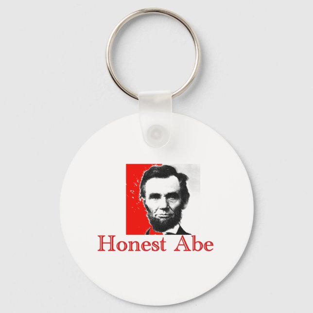 Chaveiro "Honest Abe" Abe Lincoln Art T-Shirt & Gifts (Frente)