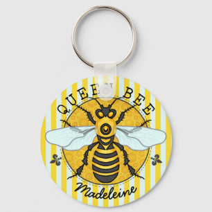 Chaveiro Honeybee Queen Bee Honey Personalizado