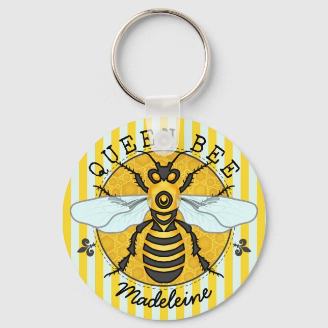 Chaveiro Honeybee Queen Bee Honey | Personalizado (Frente)