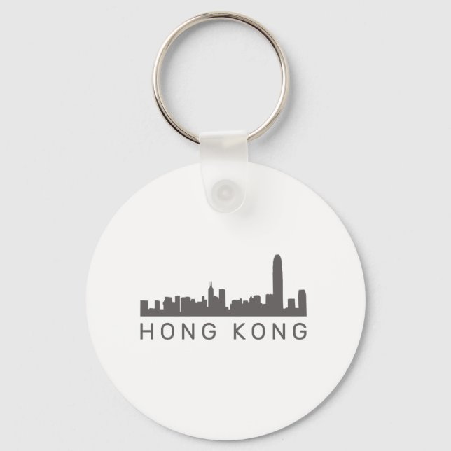 Chaveiro Hong Kong Gift HK Skyline Gpresente (Frente)