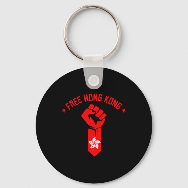 Chaveiro Hong Kong livre - resista à resistência com a band (Frente)