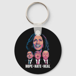 Chaveiro Hope Hate Heal Rise Kamala 2024
