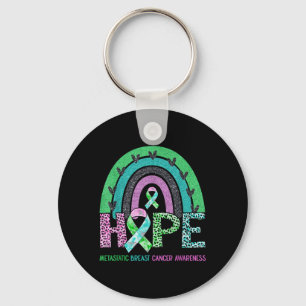 Chaveiro Hope Leopard Rainbow Cancer Metastático da Mama Aw