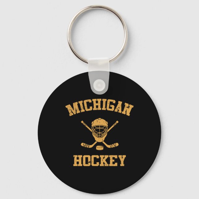 Chaveiro Hóquei Antigo de Michigan  (Frente)