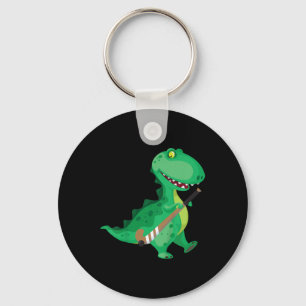 Chaveiro Hóquei de Campo Infantil Dinossauro Engraçado 