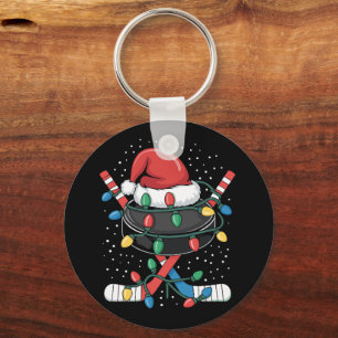 Chaveiro Hóquei de Natal Xmas Papai Noel Chapéu Esportivo B