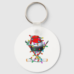 Chaveiro Hóquei de Natal Xmas Papai Noel Srts Chapéu Bola C