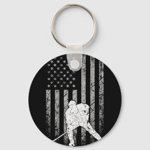 Chaveiro Hóquei no gelo patriota bandeira americana jogador