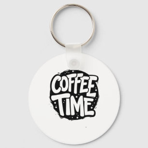 Chaveiro Horário do Café - Vinheta de Tipografia Manuscrita