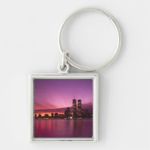 Chaveiro Horizonte de Manhattan e Rio Hudson, Nova York,