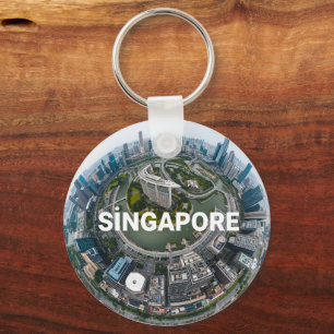 Chaveiro Horizonte de Singapura retrô