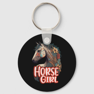 Chaveiro Horse Girl Equestrian Retrato Western Horseback R