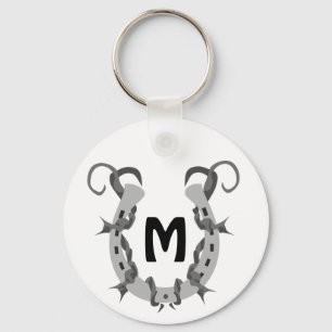 Chaveiro Horseshoe Wrapped in Barbed Wire Monogram