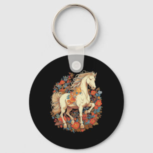Chaveiro Horso Floral Equestre Equestre de Corrida Equestre