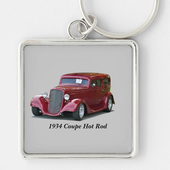 Chaveiro Hot rod personalizado 1934 do cupé (Frente)
