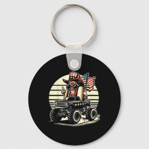 Chaveiro Hotdog Riding Monster Truck 4 De Julho Dos Eua Fla
