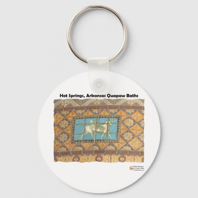 Chaveiro HotSprings, AR Quapaw Dome Telhas II Presentes Rou (Frente)